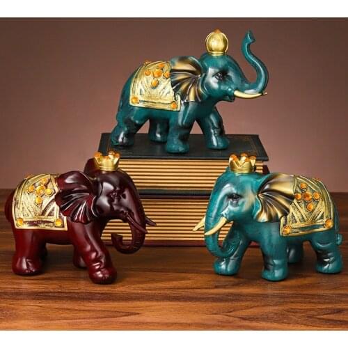Family elephant Figurine resin Thailand elephant statue for office Living room handmade home decorations cute Animals ornaments