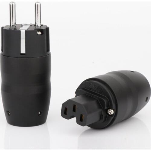 Preffair High Performance Aluminum Alloy Housing Gold Plated Audio Power IEC Female Plug AC 20A Female Power Cord Connector