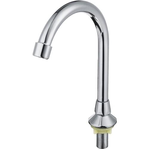Foot Pedal Sink Faucet Copper Vertical Home Basin Tap With Foot Pedal Switch + Water Outlet Pipe + Connecting Hose