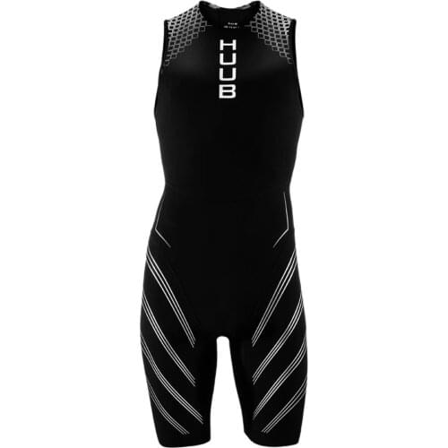 HUUB Triathlon Skinsuits Men Sleeveless Cycling Suit Ciclismo Team Road Bicycle Clothes Back Zipper Bike Jersey Jumpsuit Trisuit