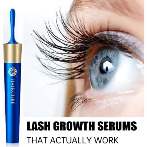 HAIRCUBE Rapid Eyelash Growth Serum Natural Vegan Non Irritating Lash Boost Serum for Longer Fuller Thicker Lashes and Brows