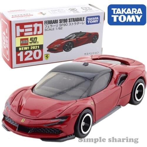 Takara Tomy Tomica No.120 Ferrari SF90 Stradale 1/62 Hot Pop Kids Toys Motor Vehicle Diecast Metal Model