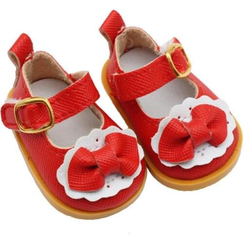 1 Pair Lovely Doll Shoes Casual Design Fashionable Bow Knot Girl Doll Shoes Dolls Accessories Kid Toy for Decoration