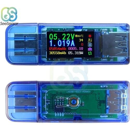 USB 3.0 Color LCD Voltmeter Ammeter Voltage Current Meter Battery Charge Power Bank USB Tester Doctor Detector