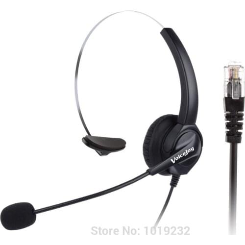 VoiceJoy RJ9/ RJ11 connector headset RJ9 plug headphones Noise canceling Telephone headset RJ9 plug office phone headset