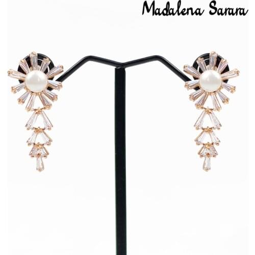 MADALENA SARARA 2021 Fashion Spring Irregular Personality Dangle Women Copper Earrings Middle East Classic Style