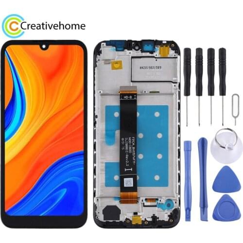LCD Screen and Digitizer Full Assembly with Frame for Huawei Y5 (2019)(Black)
