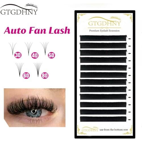 0.05/0.07 Easy Fanning Eyelashes for Extensions Fan Easy Eyelash Blooming Eyelash Russian Eyelash Extensions Volume Cilia Lash