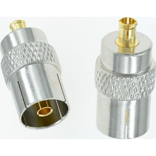 10pcs MCX Male Plug To IEC DVB-T TV Female Adapter For RTL2832U R820T TV Tuner
