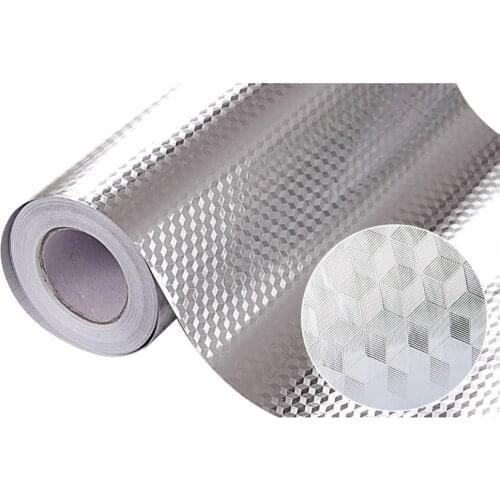 Aluminum Foil Self Adhesive Waterproof Moisture-proof Wall Kitchen Cupboard Sticker DIY Home Decor