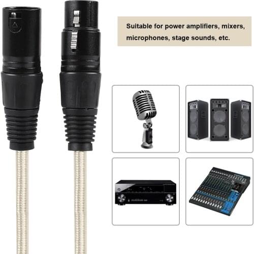 BK2019G High Quality XLR Male To Female Microphone Cable Audio Mic Cable BK2019G Male To Female Audio Cable (20M)