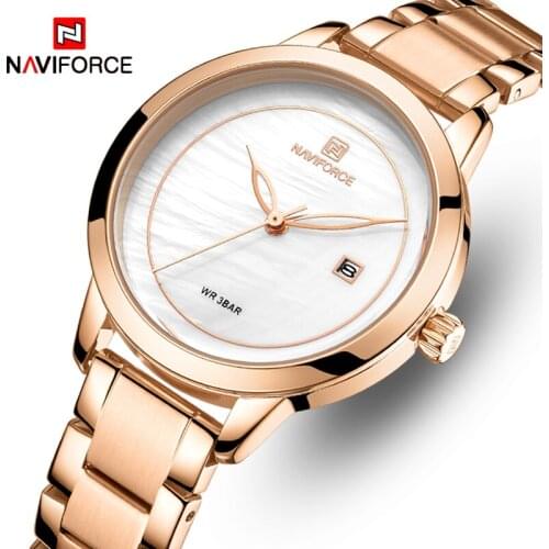 NAVIFORCE 2019 New Luxury Women fashion Simple Quartz Lady Waterproof Wristwatch Femal Casual Watches Girl Clock Reloj Mujer