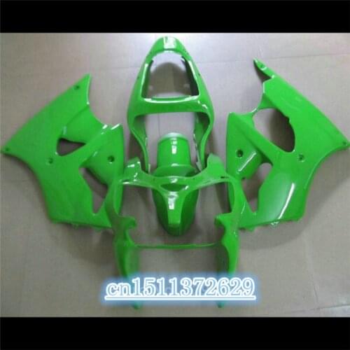 Dor-full fairing kit for Kawasaki ZX6R 2000-2002 Ninja 636 ZX-6R all green motorcycle fairings set 00 01 02 D injection