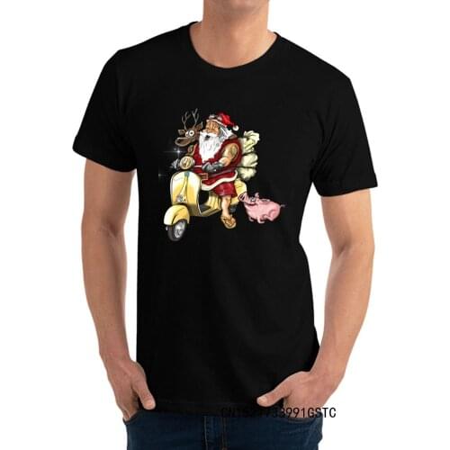 O-Neck Summer Santa Premium Cotton Men Tshirts Fashionable Short Sleeve Tees Funny Printing Tops T Shirt Top Quality