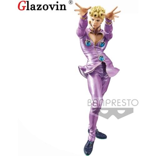 Glazovin Japanese Original 28cm BP Grandista Ros JoJos Bizarre Adventure Giorno Giovanna PVC Action Model Toys For Boys