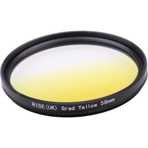 Camera Filter 58mm Gradual Yellow Color lens Filter for Nikon D3100 D3200 D5100 SLR Camera lens