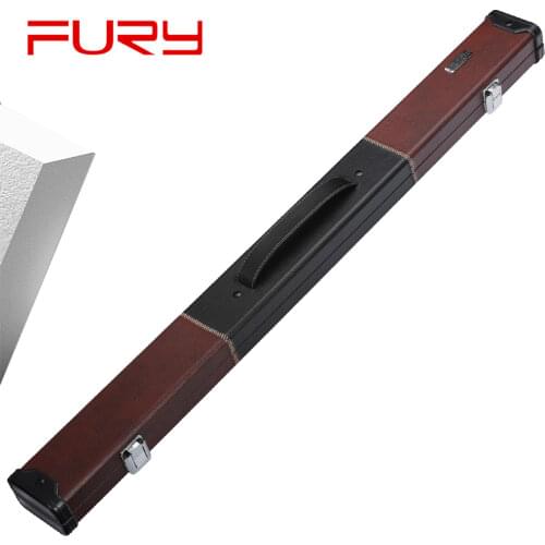 FURY Pool Cue Box 2 Holes Wine Red PU 1/2 Piece Cue Box 3/4 Piece Snooker Box Durable Billiard Accessories
