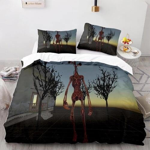 Siren Head Bedding Set Single Twin Full Queen King Size Siren Head Bed Set Childrens Kid Bedroom Duvetcover Sets 3D Print 012