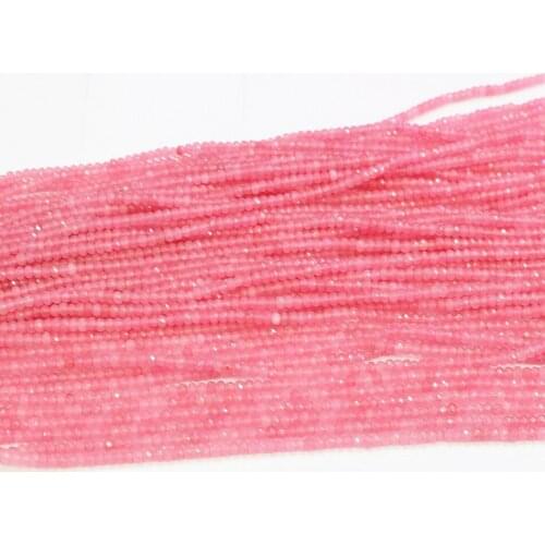 Natural pink crystal 2x4mm faceted abacus round loose diy jewelry beads 15" B560