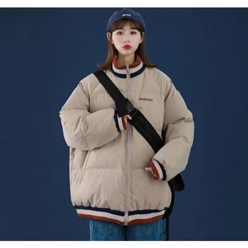 Womens Coat Autumn Winter 2021 New Style Padded Coats Female Short Oversize Vintage Jacket Thickened Students To Overcome Loose