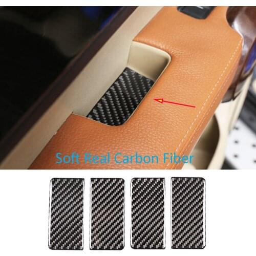 Carbon Fiber Armrest Storage Box Mat Pads Cover Fit For Honda CRV CR-V 2007-2011