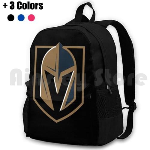 Golden Knight Black Tee Outdoor Hiking Backpack Waterproof Camping Travel Hobbies Entertainment Clubsteams Hockey Floral Sports