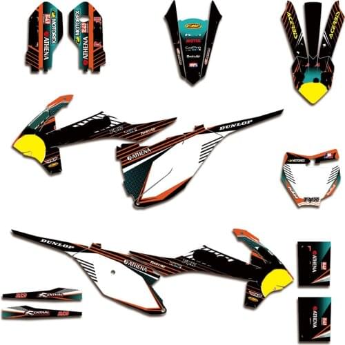 Full Team Background Decal Sticker Graphic Kit DECO For KTM SX85 SX 85 2018 2019 2020 2021