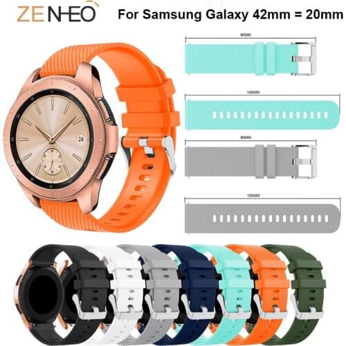 20mm watch band Silicone for Samsung Galaxy Watch 42mm strap Replacement wristband For Samsung Gear sport S2 watch Accessories