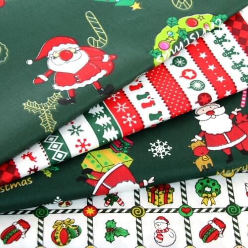 Christmas printed baby Cotton fabric for DIY bedding cloth Sewing patchwork quilting and fashion dress making fabrics