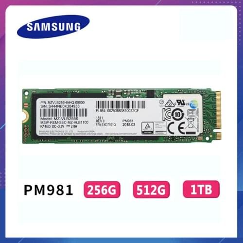 SAMSUNG SSD M.2 PM981 256GB 512GB Solid State Hard Disk M2 SSD NVMe PCIe 3.0 x4 NVMe Laptop Internal disco duro TLC PM 981 1TB