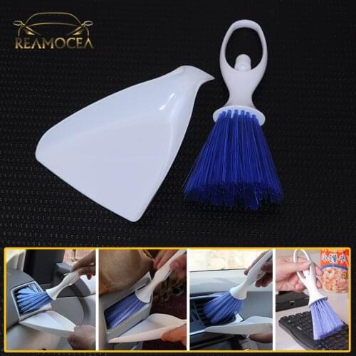 Reamocea 1 Set Multi-Functional Dust Brush Care Air Outlet Vent Cleaning Brush Dashboard Flow Cleaner 2 In 1 Scoop Cleaning Kit