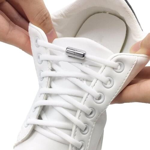 1Pair No Tie Shoelaces Round Elastic Shoe Laces for Kids and Adult Sneakers Shoelace Quick Lazy Laces 15 Color Shoestrings