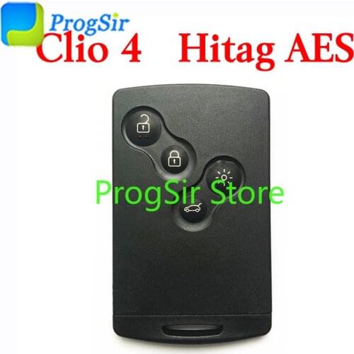 434MHz FSK Keyless Go Proximity Smart Card Remote Control For Renault Clio4 Captur 2016 With Hitag AES 4A Chip