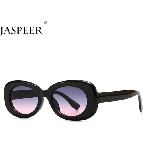 JASPEER Steampunk Rectanglular Sunglasses Women Punk Oval Sun Glasses Men UV400 Shades Geometry Gradient Eyewear Leopard Black