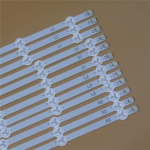 TV LED Bars For LG 50LN5600 50LN5700 50LN5750 50LN5707 50LN5758 -ZA -ZE LED Backlight Strip Kit 5LED Lamp Lens 12 Bands LC500DUE