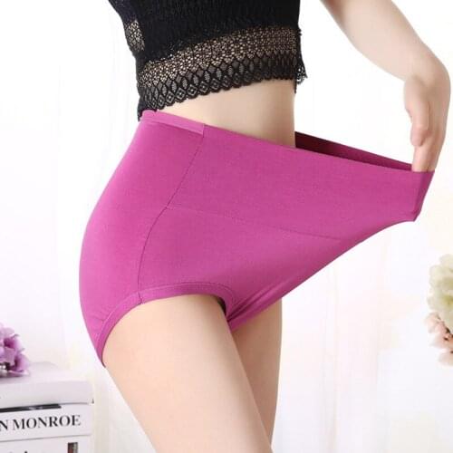 2Pcs/lot New Arrival Sexy Lingeries Briefs Women underwears Bamboo Fiber Plus Size 7XL 10 colors Tall waist womens Panties