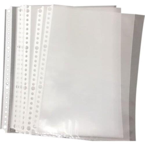 Pack of 200 A5 Clear Punched Pockets - Plastic Poly Folders
