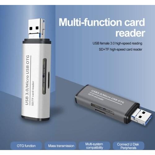 Multi Card Reader USB 3.0 SD/Micro SD TF OTG2.0 Smart Memory Card Adapter For Laptop USB 3.0 Smart Cardreader SD Card Reader