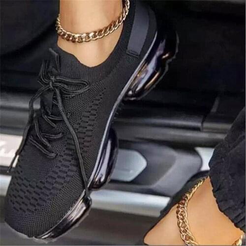 Womens shoes with increased air cushion sole new summer large mesh breathable casual sports shoes large