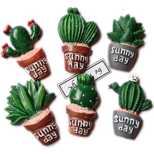 10Pcs Simulation Cactus Kawaii Scrapbooking Accessories Diy Resin Flat Back Embellishments Jewelry Headwear Refrigerator Magnet