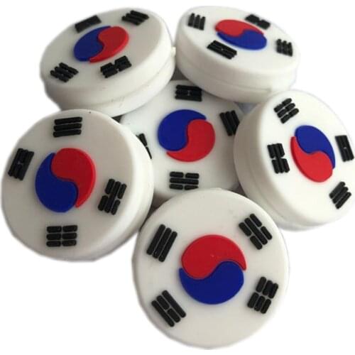 15pcs South Korea National flags tennis racket vibration dampener/tennis racquet damper