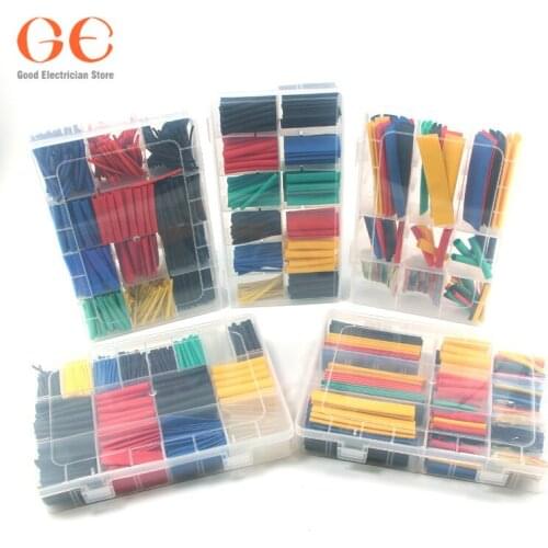 164/280/328/560/580pcs with box waterproof Heat shrink tubing shrinkable 2:1 wire tube diy kit sleeving cable sleeve connection