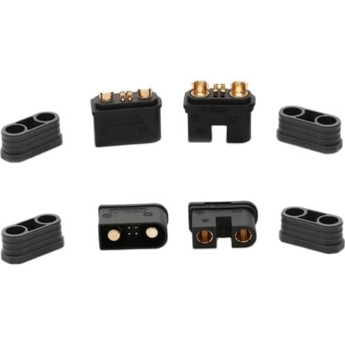 2Pairs QS9L Anti-spark Male Female Gold Banana Plug 180A Power Supply Battery Connector with Resistance for RC Agriculture UAV