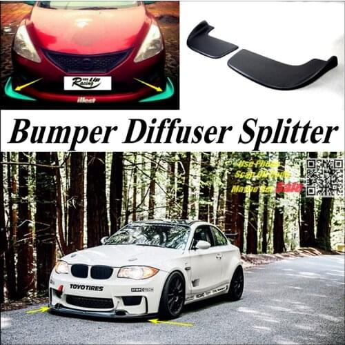 Car Splitter Diffuser Bumper Canard Lip For BMW 1 M1 E87 E81 E82 E83 F20 F21 Tuning Body Kit / Front Fin Chin Car Reduce Body