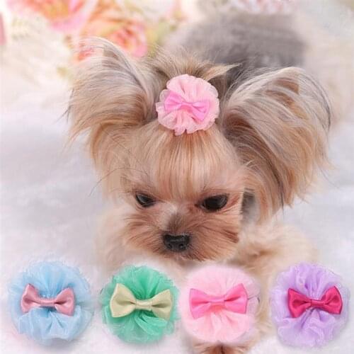 Fashion Pet Dog Hair Bows Decor Creative Lovely Puppies Kittens Bows Hair Band Small Dog Hair Decor Supplies Dogs Accessories