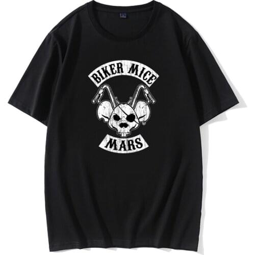 Biker Mice Mars Skull T Shirt Pirates Mouse Motorcycle Cool Tshirts Funny Mens Retro Skull T-Shirts 3D