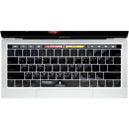 HRH Functional Hotkey Shortcut Backlight TPU Keyboard Cover Skin For Macbook Pro 13 A1706 and 15 A1707 with Touch Bar 2016