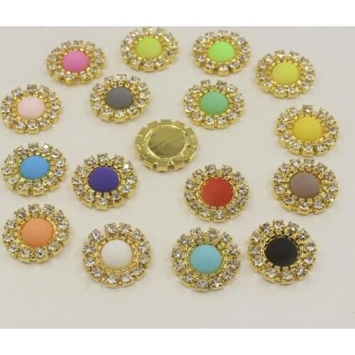 DIANCAN 17mm Rhinestone Wedding Diamond buttons Factor Outlets Gem buttons DIY Crafts Hair Accessory Decorative button
