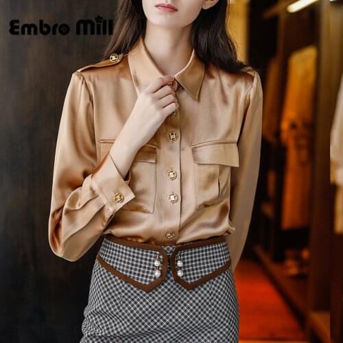 Женские атласные рубашки Embro Mill China At AliExpress