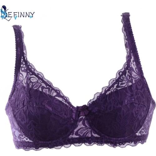 Hot 3/4 Cup thin underwear small bra plus size Brassiere Women Underwire Bras Ladys Fine Embroidery Lingerie Push-up Brassiere